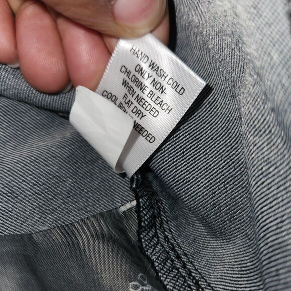 Dana Buchman Blk Denim Jacket Exotic Metallic Animal Print O-Neck Womens Sz 14 - Picture 5 of 8